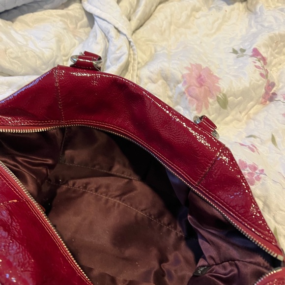 Red shiny leather coach purse and wallet - Picture 6 of 10